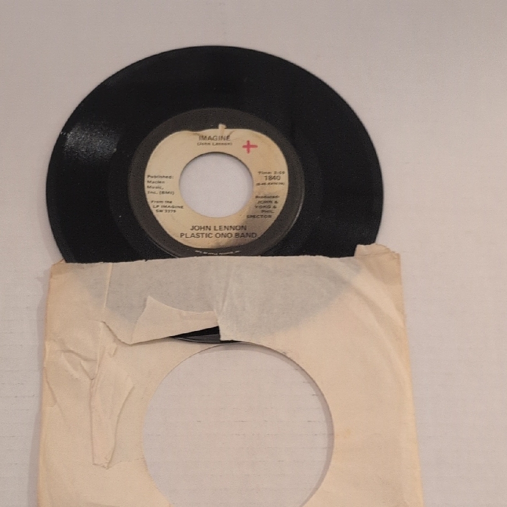 John Lennon 45 Single Vinyl Record Imagine